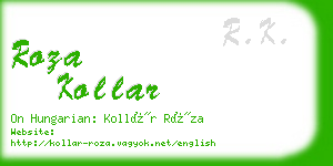 roza kollar business card